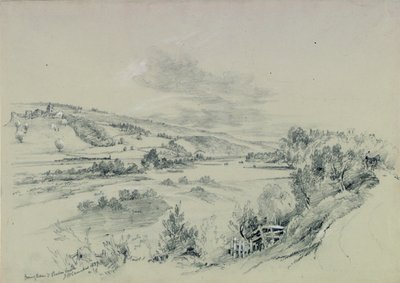 Ovingham und Prudhoe Castle, 1837 von John Wilson Carmichael